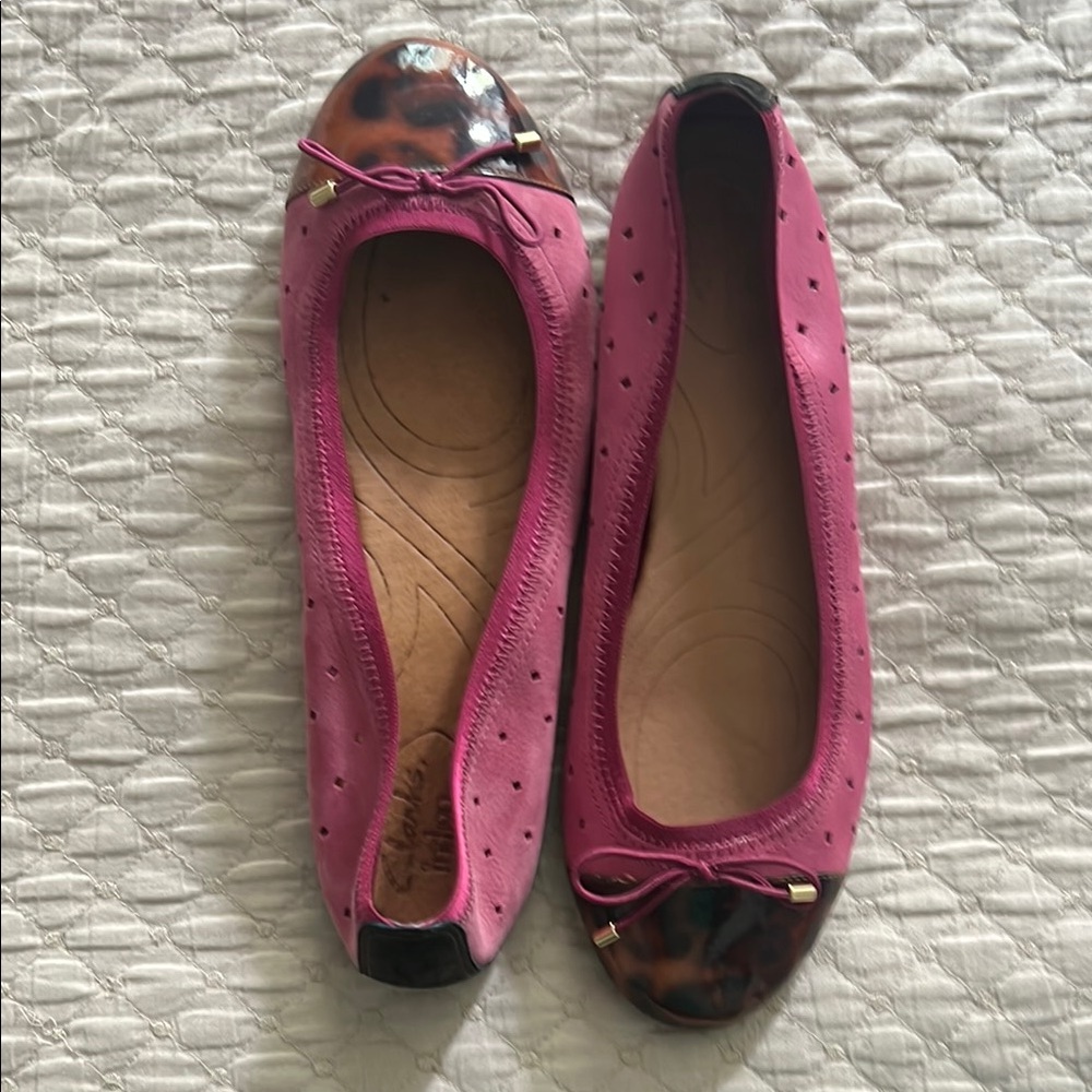 Clarks Pink and Brown Flats for Everyday Comfort
